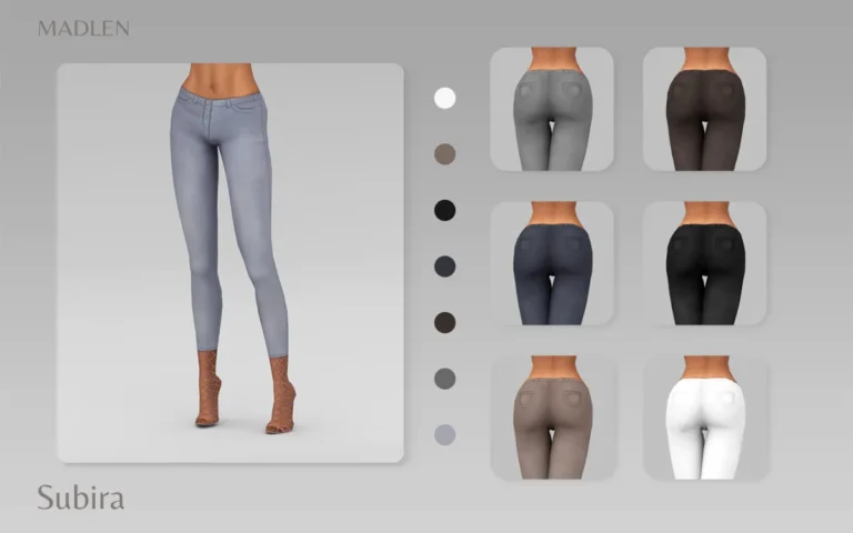 Vista previa de Madlen subira jeans new low rise jeans for your, ropa de madlensims para Los Sims 4.