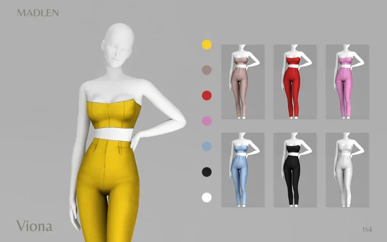 Vista previa de Madlen viona conjunto new stylish conjunto for your, ropa de madlensims para Los Sims 4.