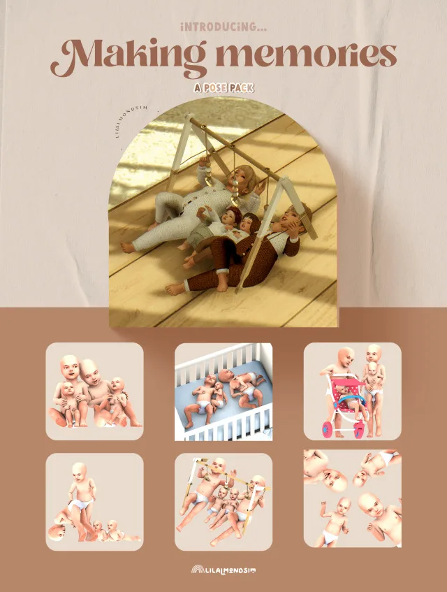 Vista previa de Making memories — 𝒑𝒐𝒔𝒆 𝒑𝒂𝒄𝒌, poses de lilalmondsim para Los Sims 4.