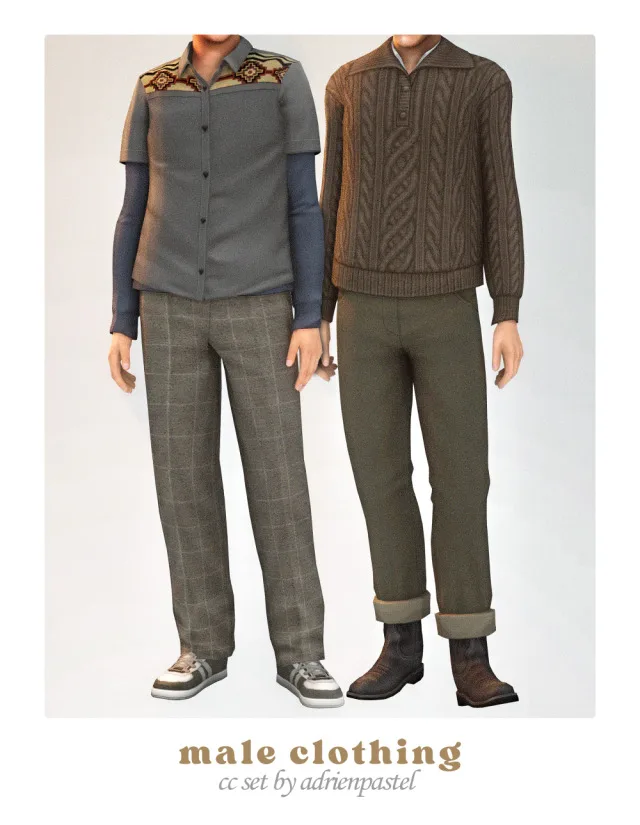 Vista previa de Male Clothing Compilation #2, ropa de its-adrienpastel para Los Sims 4.