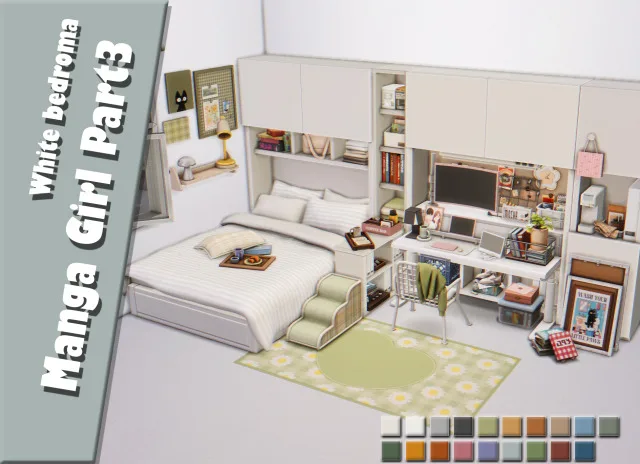 Vista previa de Manga Girl Part2, construir y comprar de abbypiggg para Los Sims 4.