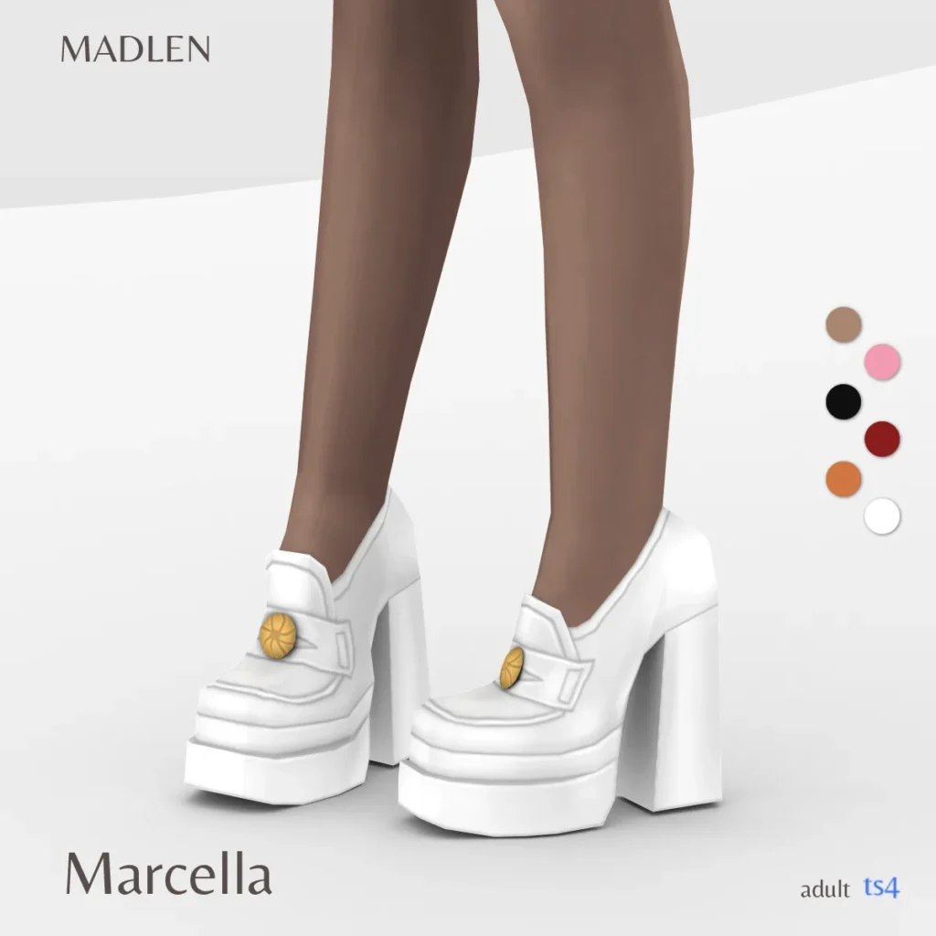 Vista previa de Marcella zapatos new luxury pumps inspired by, zapatos de madlensims para Los Sims 4.
