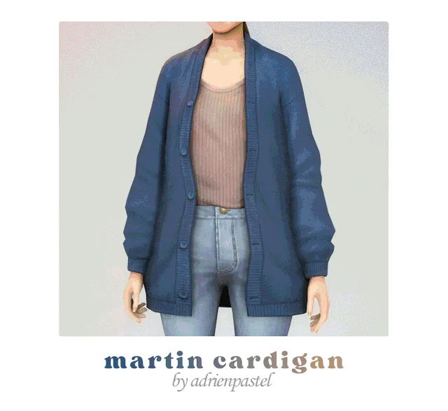 Vista previa de Martin Cardigan, ropa de its-adrienpastel para Los Sims 4.
