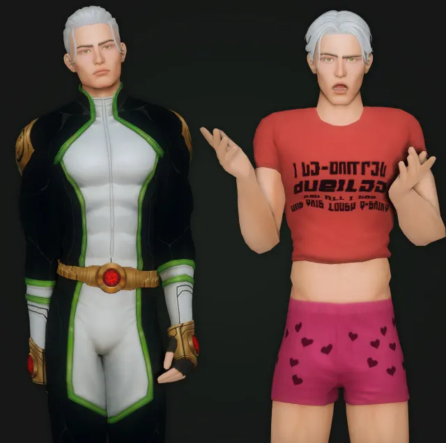 Vista previa de MARVEL BOY CC SET - TOP, BOTTOM, zapatos, zapatos de jessiminesims para Los Sims 4.