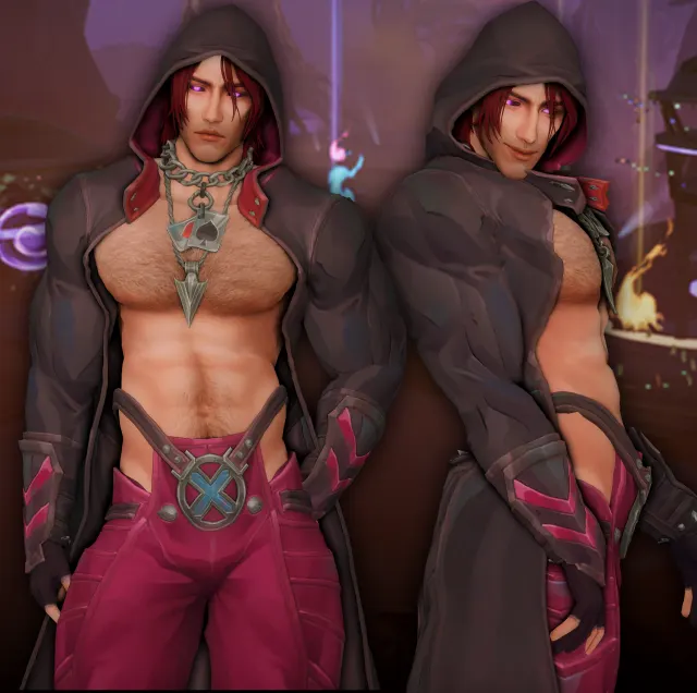 Vista previa de Marvel Rivals Gambit Hellfire Gala CC Set - 6 ITEMS, crear un sim de jessiminesims para Los Sims 4.