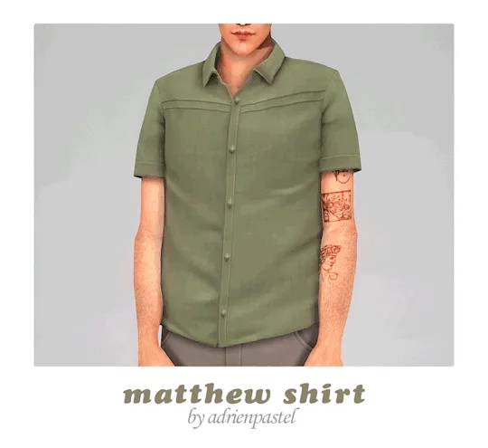 Vista previa de Matthew Shirt, ropa de its-adrienpastel para Los Sims 4.
