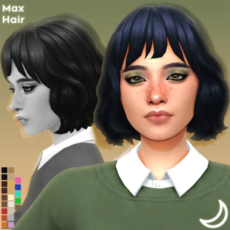 Vista previa de MAX cabello BY IMVIKAI, cabello de imvikai para Los Sims 4.