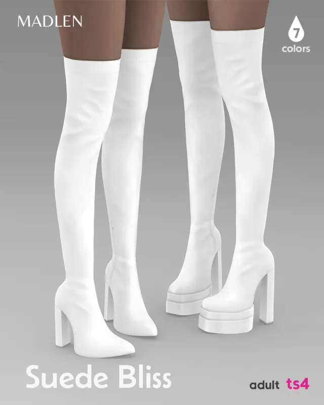 Vista previa de Meet the dynamic duo featuring a sleek suede, zapatos de madlensims para Los Sims 4.
