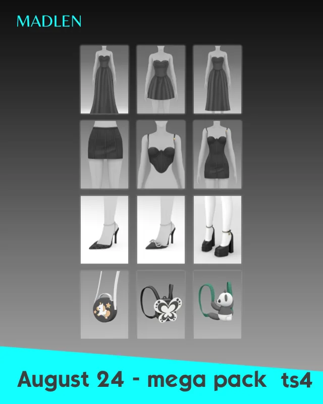 Vista previa de Mega pack august 24 new mega pack is here, crear un sim de madlensims para Los Sims 4.