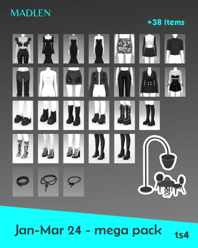 Vista previa de Mega pack jan mar 24 hey everyone ive heard from, crear un sim de madlensims para Los Sims 4.