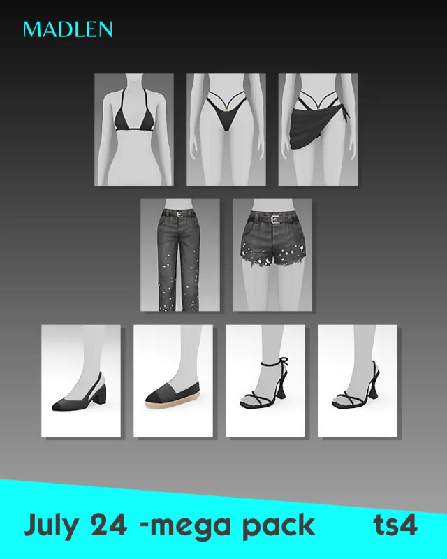 Vista previa de Mega pack july 24 brand new mega pack is ready, zapatos de madlensims para Los Sims 4.