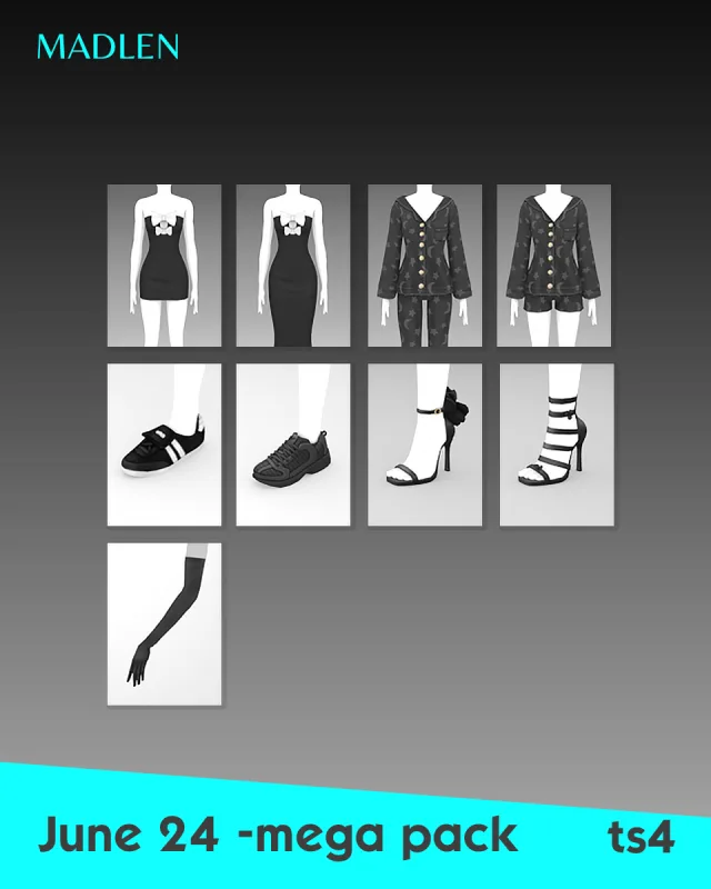 Vista previa de Mega pack june 24 new mega pack is here all the, zapatos de madlensims para Los Sims 4.