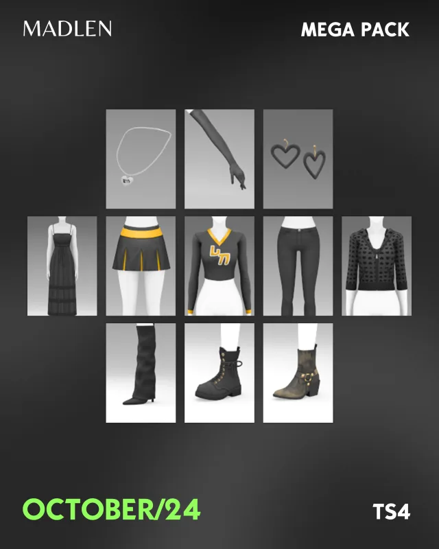 Vista previa de Mega pack october24 october mega pack is here, crear un sim de madlensims para Los Sims 4.