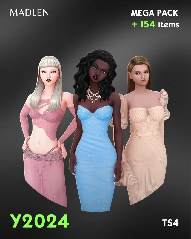 Vista previa de Mega pack year 2024 yearly mega pack is, zapatos de madlensims para Los Sims 4.