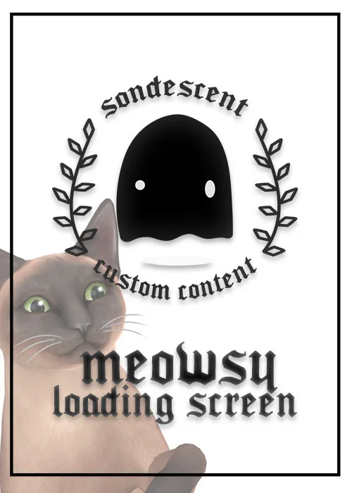 Vista previa de Meowsy loading screen!, crear un sim de sondescent para Los Sims 4.