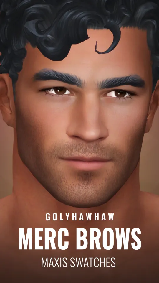 Vista previa de MERC BROWS, genética de golyhawhaw para Los Sims 4.