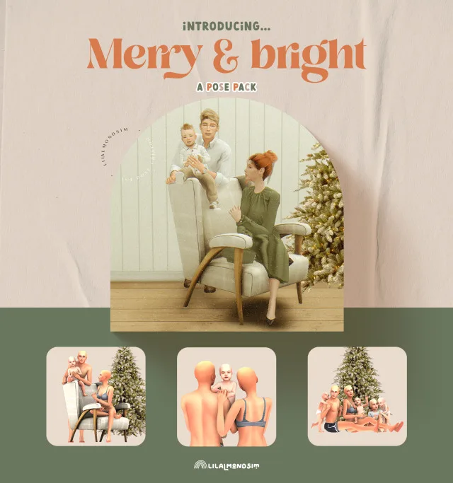 Vista previa de Merry & bright β ππππ ππππ, poses de lilalmondsim para Los Sims 4.
