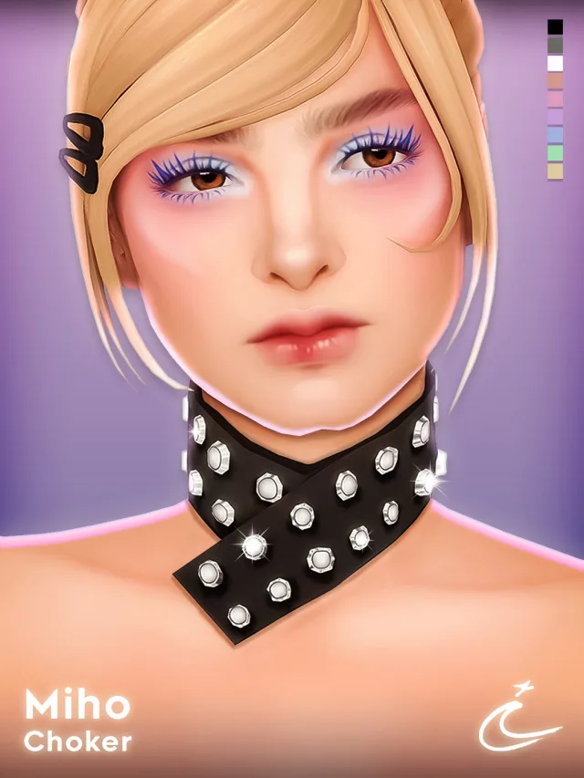 Vista previa de MIHO CHOKER BY IMVIKAI, accesorios de imvikai para Los Sims 4.