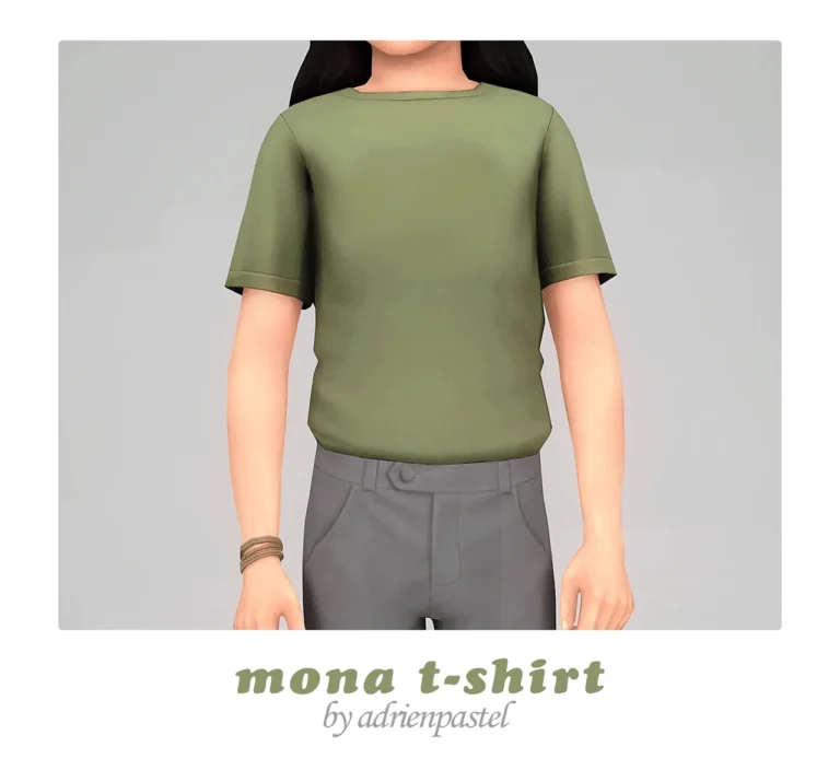 Vista previa de Mona T-Shirt ·, ropa de its-adrienpastel para Los Sims 4.