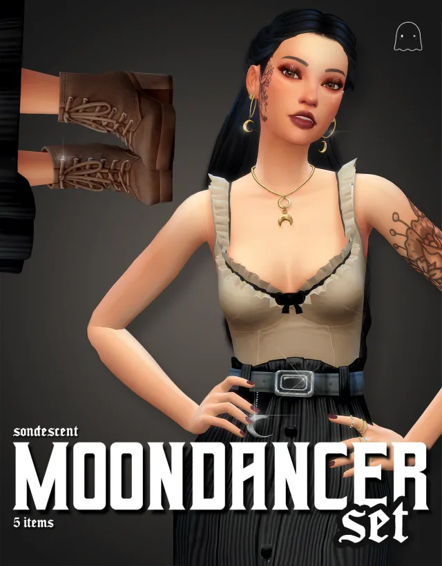 Vista previa de MOONDANCER SET, crear un sim de sondescent para Los Sims 4.