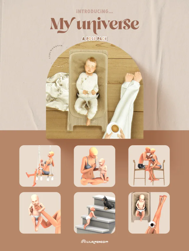 Vista previa de My universe β ππππ ππππ, poses de lilalmondsim para Los Sims 4.