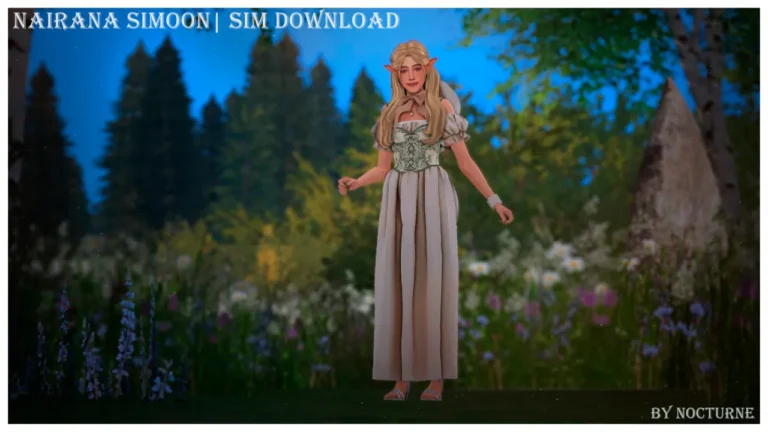 Vista previa de Nairana Simoon | Boop | Elf Download, sims de nocturne-vi para Los Sims 4.