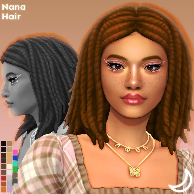 Vista previa de NANA cabello BY IMVIKAI, cabello de imvikai para Los Sims 4.