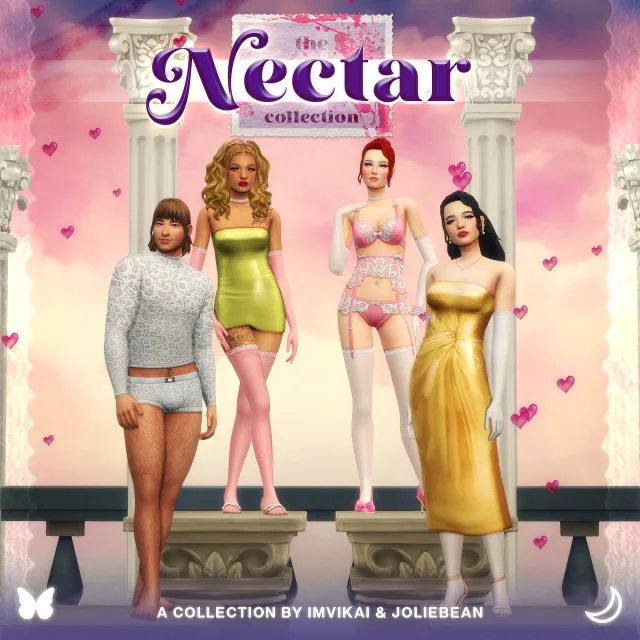 Vista previa de NECTAR colección BY IMVIKAI & JOLIEBEAN (28 ITEMS), crear un sim de imvikai para Los Sims 4.