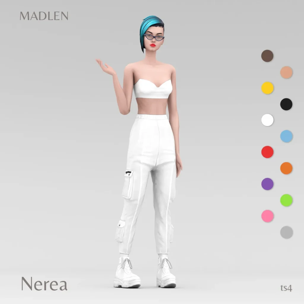 Vista previa de Nerea conjunto download patreon, ropa de madlensims para Los Sims 4.