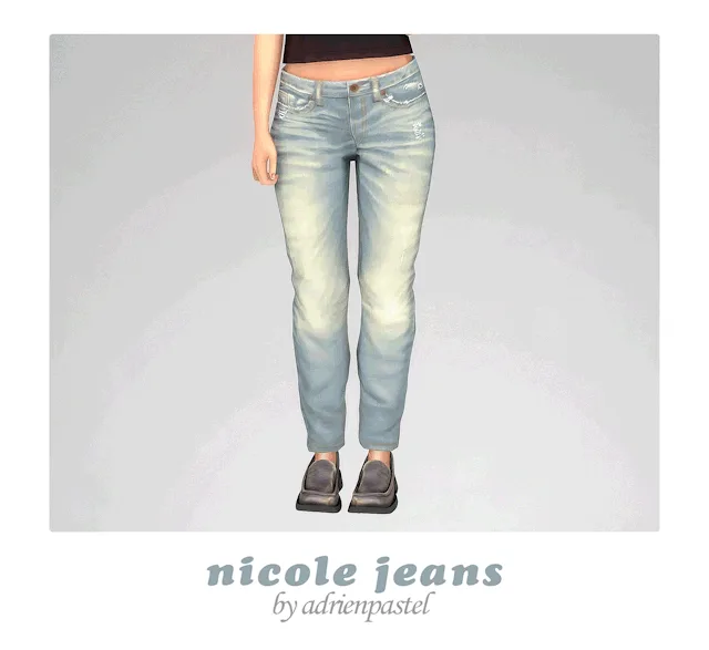 Vista previa de Nicole Jeans, ropa de its-adrienpastel para Los Sims 4.