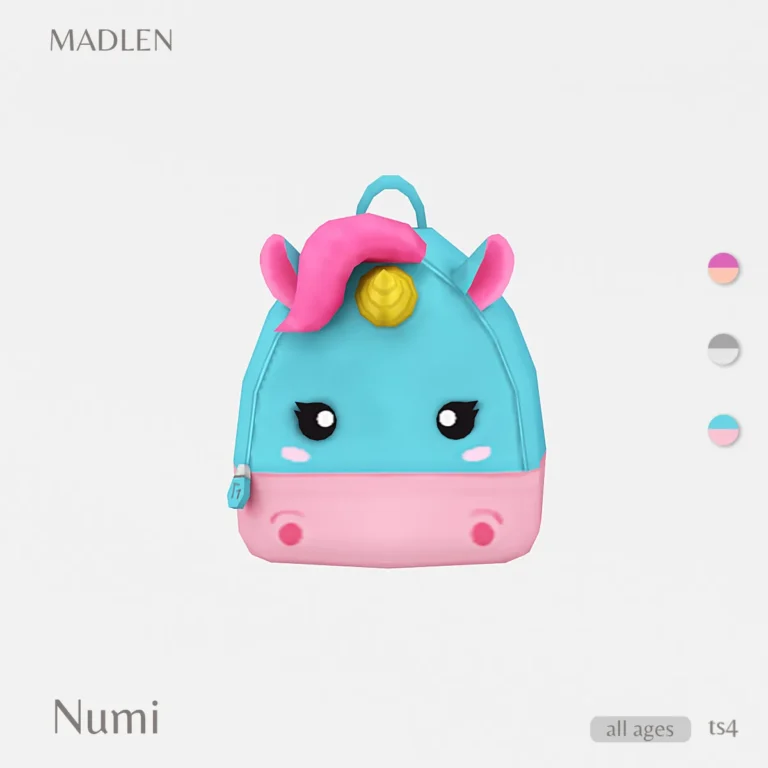 Vista previa de Numi backpack days can feel a little more magical, accesorios de madlensims para Los Sims 4.