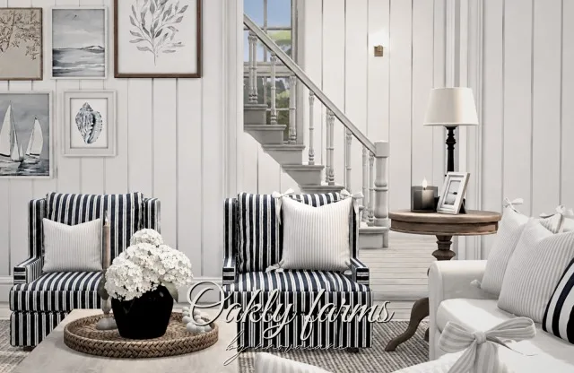 Vista previa de Oakly farms living room dining area cc, solares y habitaciones de nnovacan3 para Los Sims 4.