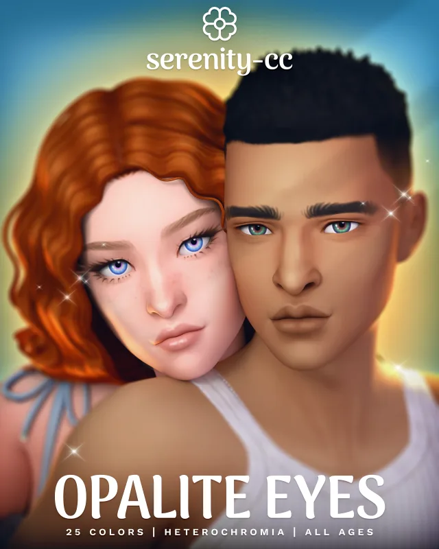Vista previa de Opalite Eyes, crear un sim de serenity-cc para Los Sims 4.