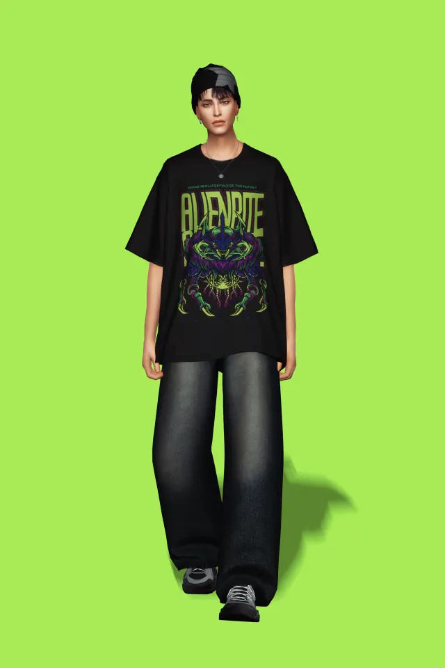 Vista previa de Oversized Zen Set, crear un sim de gorillax3-cc para Los Sims 4.