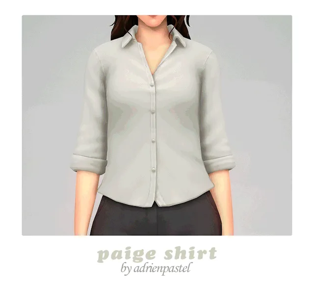 Vista previa de Paige Shirt, ropa de its-adrienpastel para Los Sims 4.