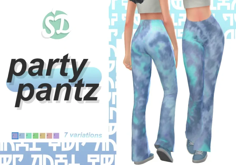 Vista previa de Party pantz, crear un sim de sondescent para Los Sims 4.