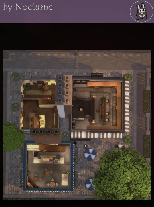 Vista previa de Pepper's bar ’ | Boop | No CC Build, solares y habitaciones de nocturne-vi para Los Sims 4.