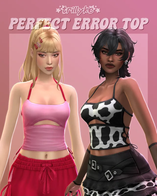 Vista previa de Perfect Error Top, ropa de trillyke para Los Sims 4.