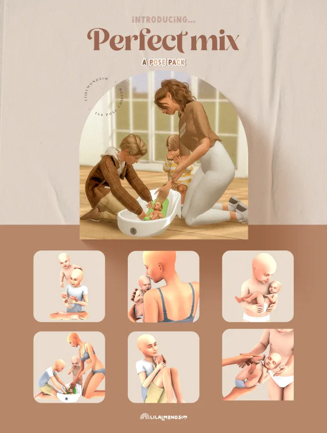 Vista previa de Perfect mix— 𝒑𝒐𝒔𝒆 𝒑𝒂𝒄𝒌, poses de lilalmondsim para Los Sims 4.