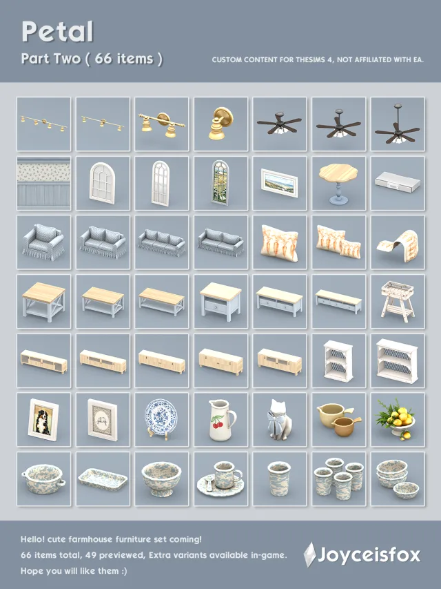 Vista previa de Petal part 2 hello hope everyone is doing well, construir y comprar de joyceisfox para Los Sims 4.