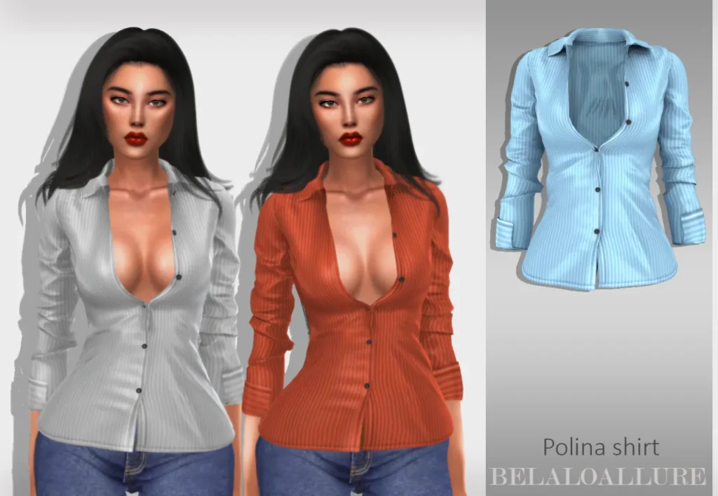 Vista previa de Polina shirt, ropa de belaloallure3 para Los Sims 4.