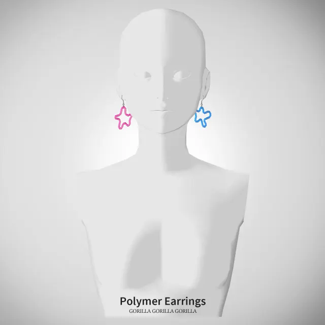 Vista previa de Polymer Earrings Earrings New Mesh All LOD’s Specular Map 10 Swatches HQ Compatible Don’t, accesorios de gorillax3-cc para Los Sims 4.