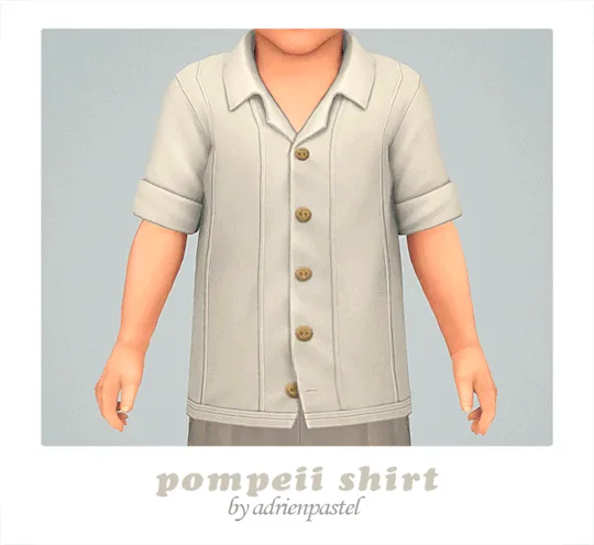 Vista previa de Pompeii Shirt & Trousers (Toddlers), ropa de its-adrienpastel para Los Sims 4.