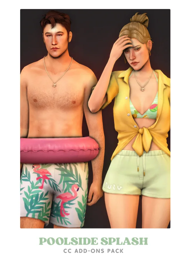 Vista previa de Poolside Splash Add-Ons, accesorios de its-adrienpastel para Los Sims 4.