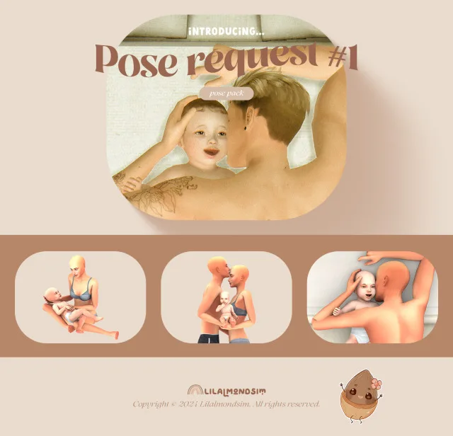 Vista previa de Pose request #1 — 𝒑𝒐𝒔𝒆 𝒑𝒂𝒄𝒌, poses de lilalmondsim para Los Sims 4.