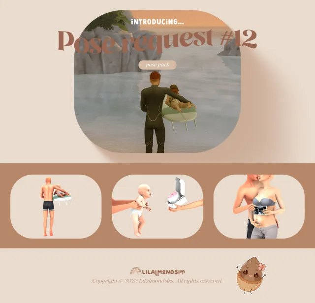 Vista previa de Pose request #12 — 𝒑𝒐𝒔𝒆 𝒑𝒂𝒄𝒌, poses de lilalmondsim para Los Sims 4.