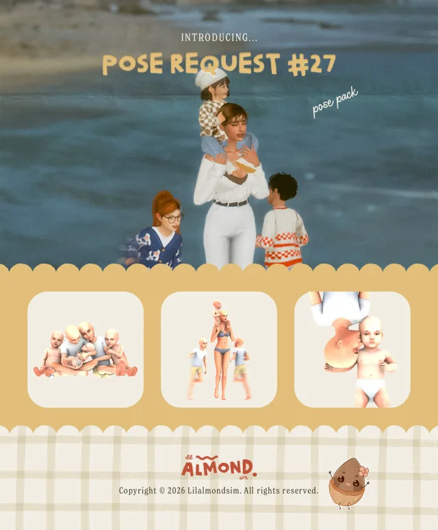 Vista previa de Pose Request #2 7 ꒰𝑝𝑜𝑠𝑒 𝑝𝑎𝑐𝑘꒱, poses de lilalmondsim para Los Sims 4.