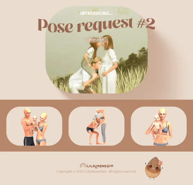 Vista previa de Pose request #2 — 𝒑𝒐𝒔𝒆 𝒑𝒂𝒄𝒌, poses de lilalmondsim para Los Sims 4.