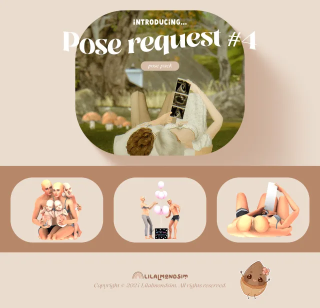 Vista previa de Pose request #4 — 𝒑𝒐𝒔𝒆 𝒑𝒂𝒄𝒌, poses de lilalmondsim para Los Sims 4.