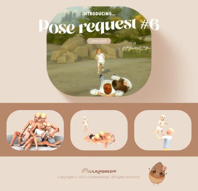 Vista previa de Pose request #6 — 𝒑𝒐𝒔𝒆 𝒑𝒂𝒄𝒌, poses de lilalmondsim para Los Sims 4.